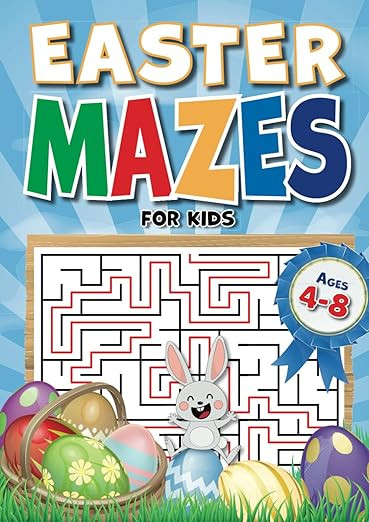 Easter Mazes For Kids Ages 4-8: 90+ Mazes over 3 Difficulty Levels. Best Kids Easter Basket Stuff... | Amazon (US)