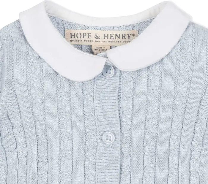 Hope & Henry Baby Organic Peter Pan Collar Sweater Romper, Infant | Nordstrom | Nordstrom