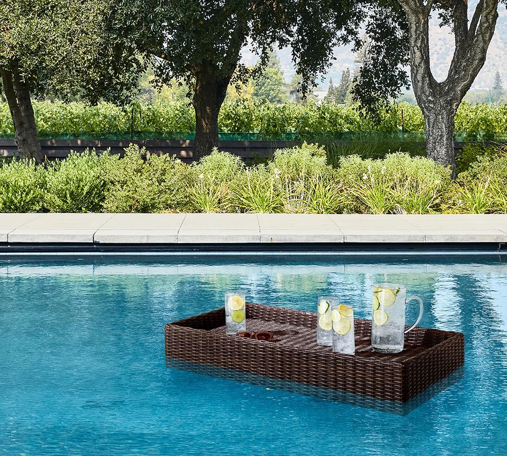 Torrey Oversized Floating Pool Rectangular Tray | Pottery Barn (US)