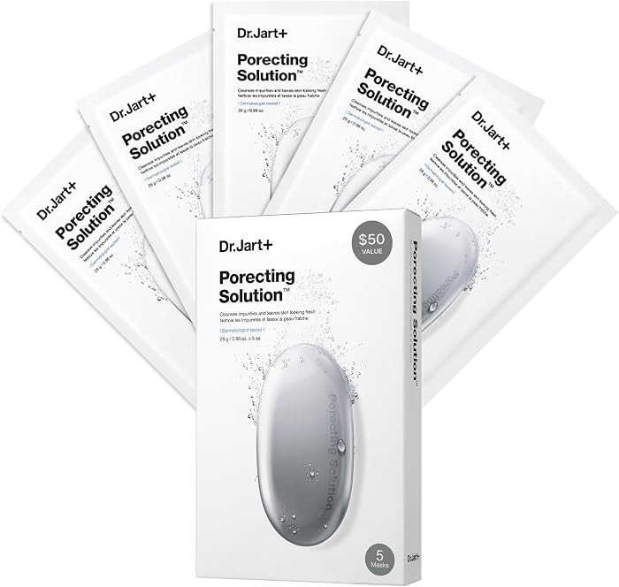 Dr.Jart+ Dermask Porecting Solution Korean Charcoal Face Mask | Sheet Mask for Oily Skin | Korean... | Amazon (US)