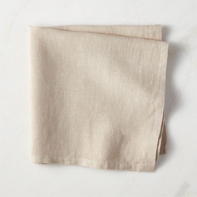 Bolt Taupe Linen Napkin | CB2