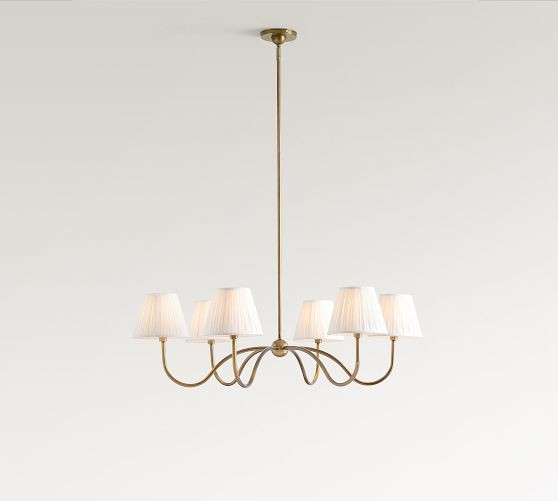 Baylor Round Pleated Shade Chandelier (38") | Pottery Barn (US)