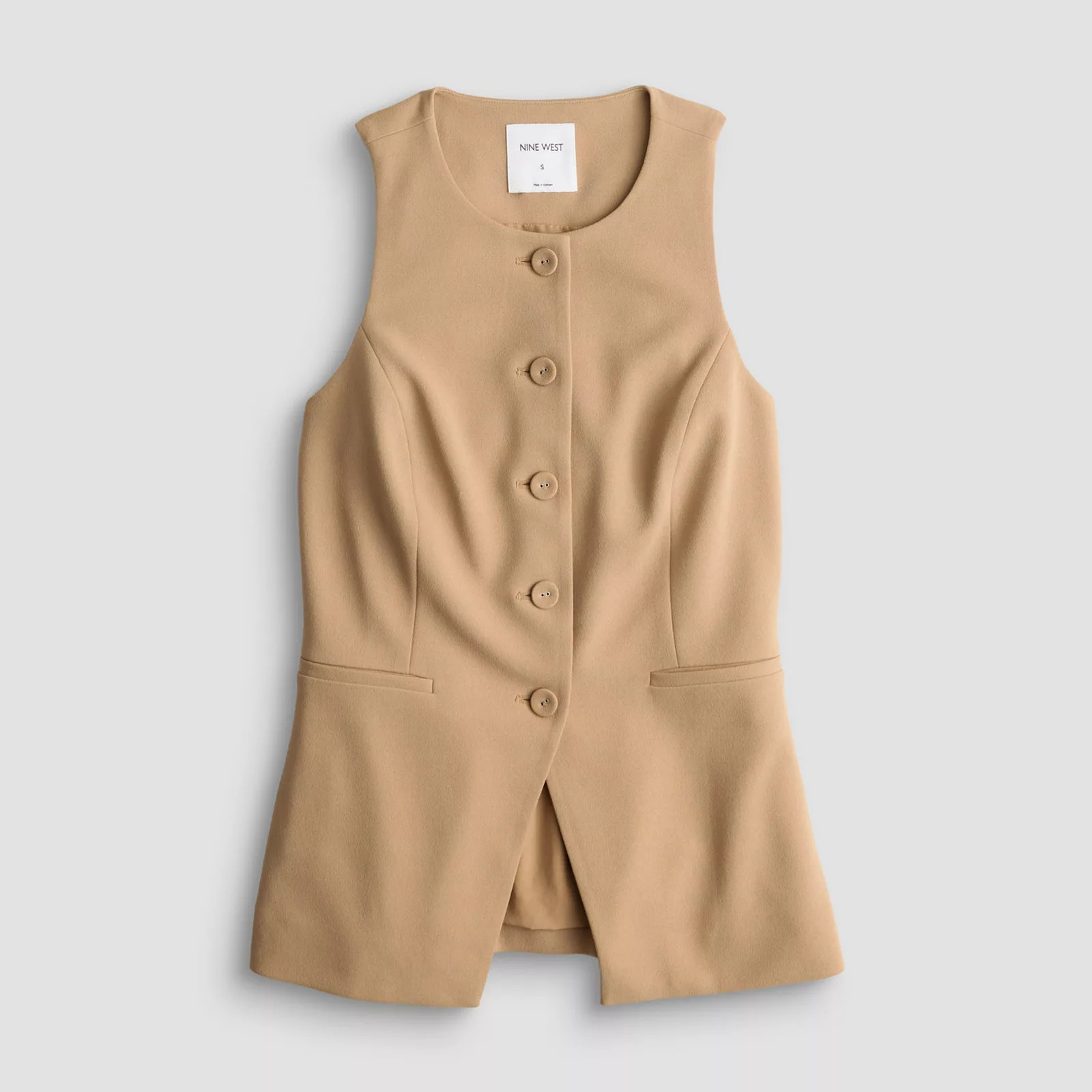 Women's Nine West Crewneck Longline Vest | Kohl's