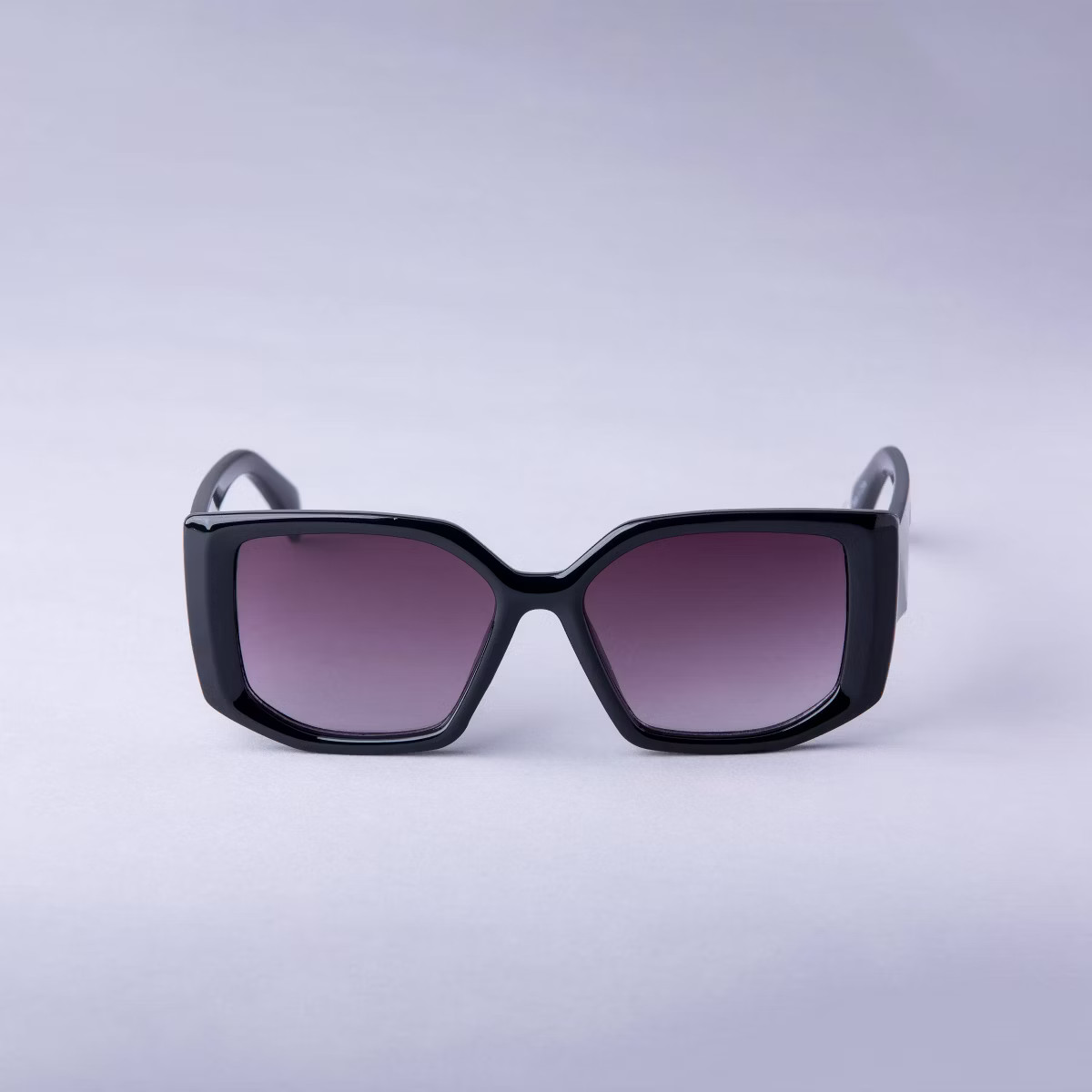 Women's Angular Square Sunglasses - A New Day™ Black | Target