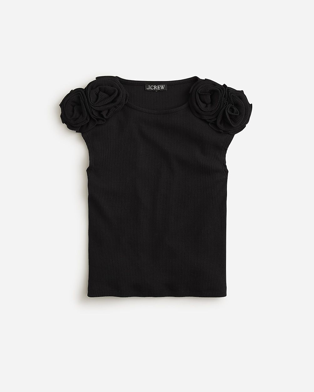 Vintage rib rosette T-shirt | J.Crew US