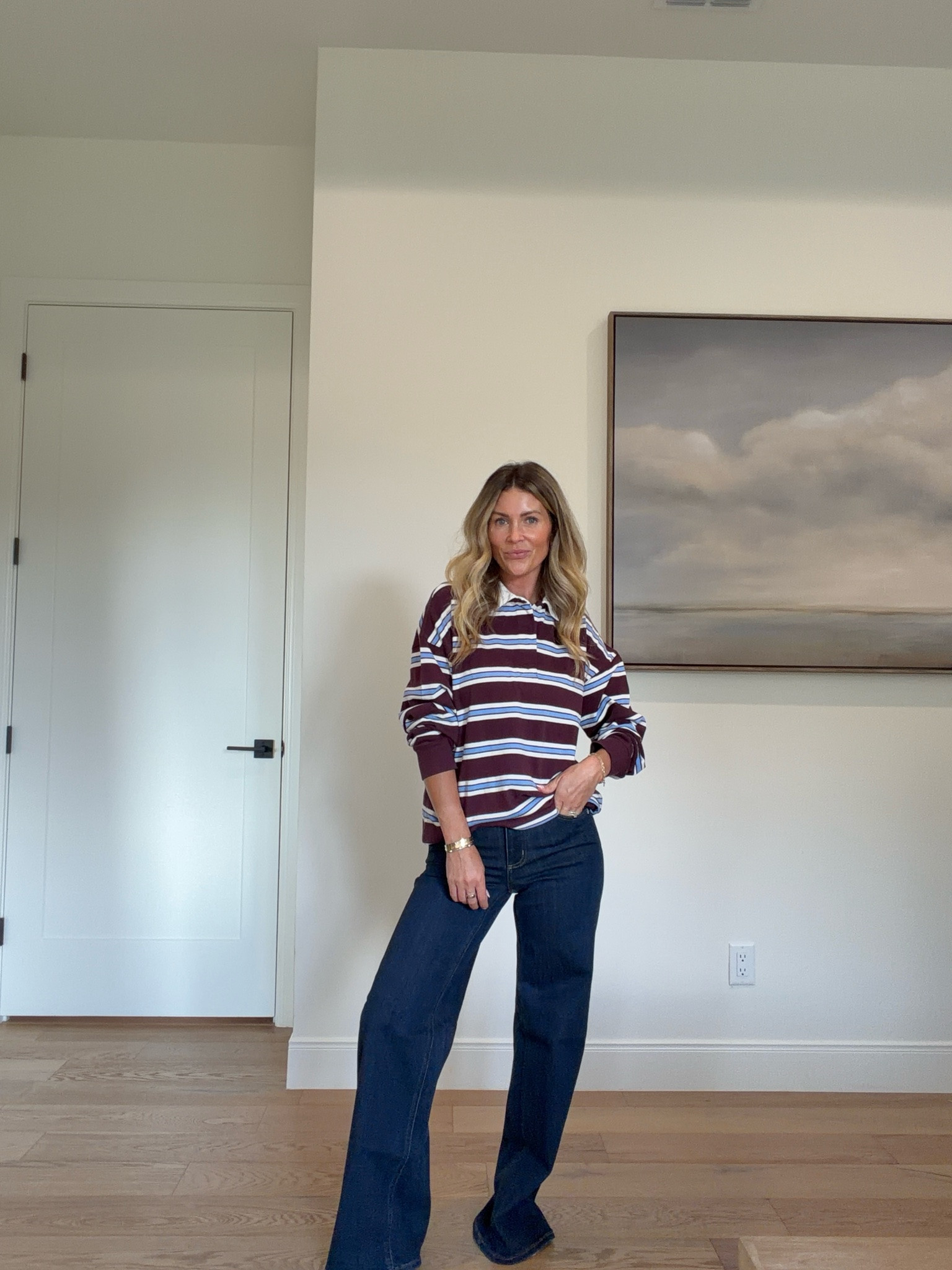 New viral jeans and rugby top from Target for back to school/fall fashion!

#LTKootd #LTKSeasonal #LTKOver40