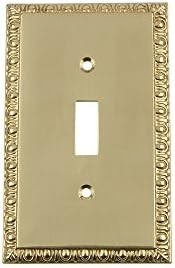 Nostalgic Warehouse 719974 Egg and Dart Switch Plate with Single Toggle, Polished Brass | Amazon (US)
