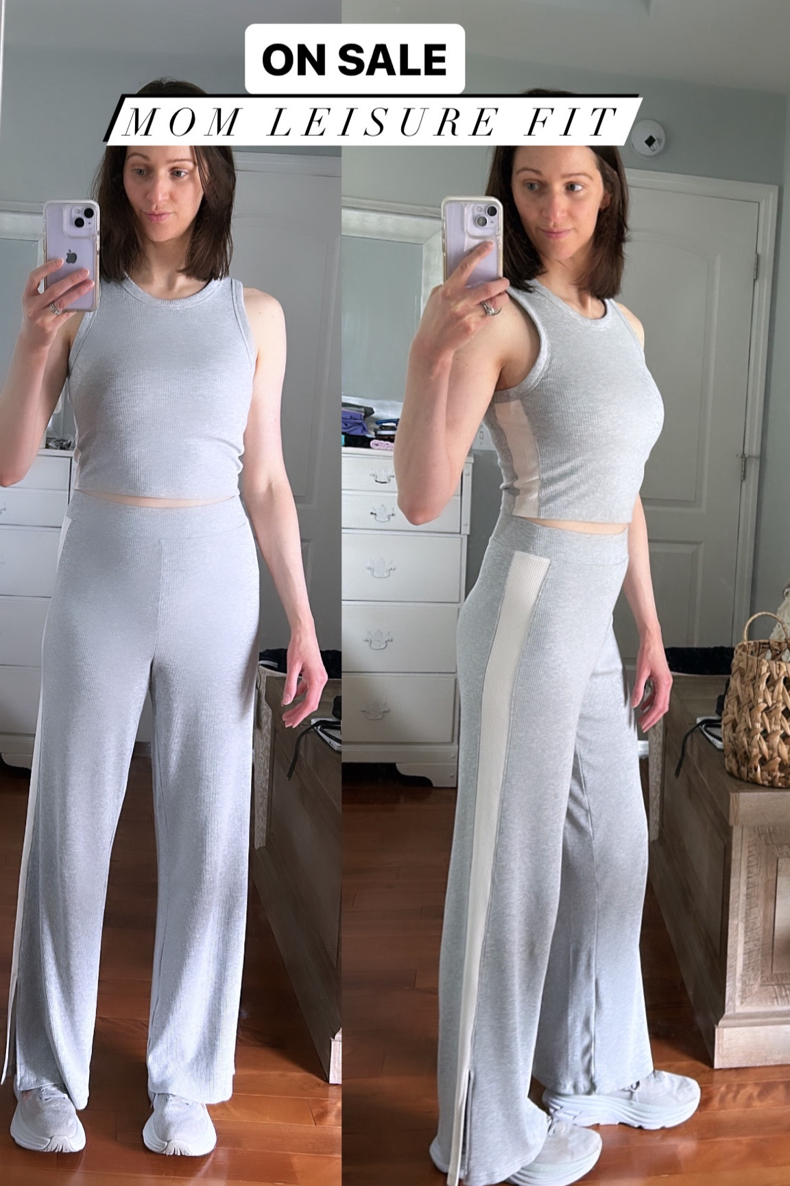 The cutest set on major sale right now! Like more than 50% off! 🏃🏻‍♀️‍➡️
It’s ribbed it’s stretchy and it’s cozy AF. You won’t regret the purchase. I’m so excited to wear this non-stop and I promise you’ll see me in it again. And again. 
#ribbedset #cozyleisure #momleisure 

#LTKActive #LTKsalealert #LTKfindsunder50