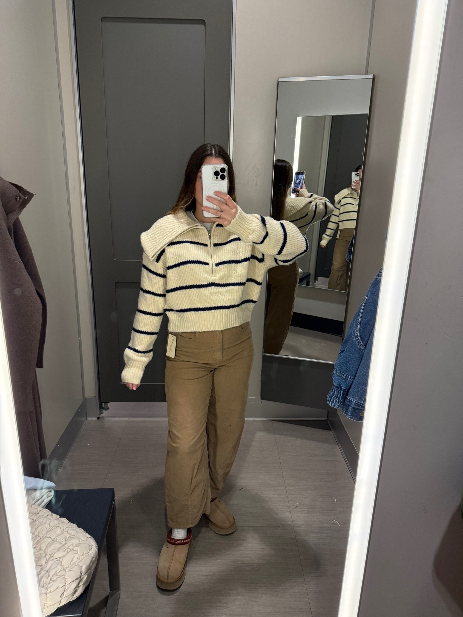 Corduroy barrel jeans. Can’t find the sweater online! 

#LTKootd #LTKHoliday #LTKSeasonal