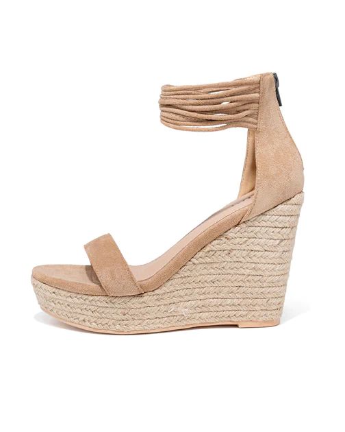 Alamo Faux Suede Strappy Wedge - SALE | VICI Collection
