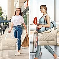 Gym Bag for Women, Sports Duffel Bag with USB Charging Port, Dance Bag with Shoes Compartment, We... | Amazon (US)