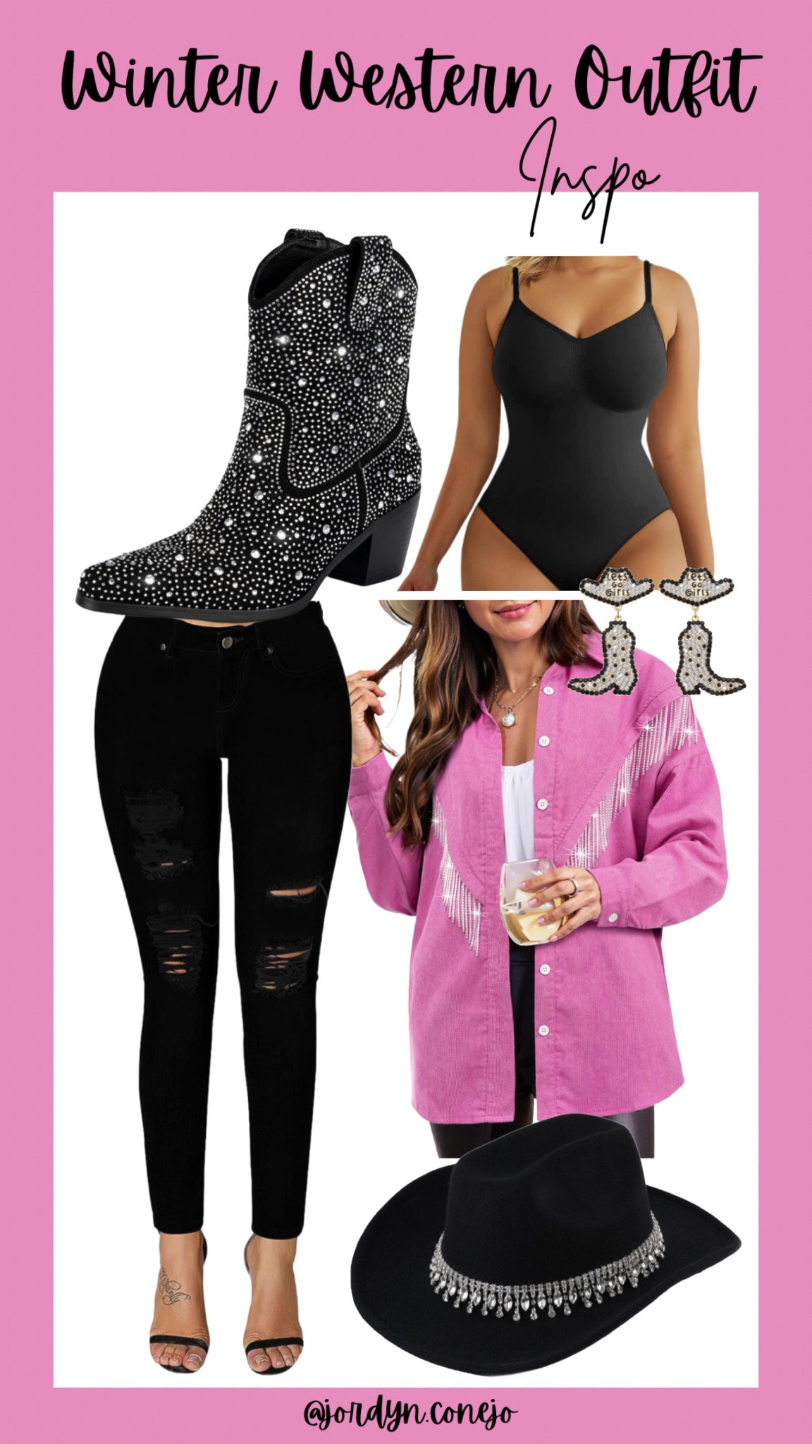 Western Outfit- Holiday Party Outfit- Western- Concert Outfit- Rhinestones- Shapewear- Winter Work Party- Holiday Work Party- Western Theme- Cowboy Boots 

#LTKHoliday #LTKstyletip #LTKshoecrush
