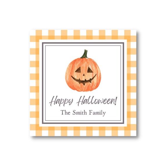 Pumpkin Halloween Gift Tags  Custom Digital Printable  - Etsy | Etsy (US)