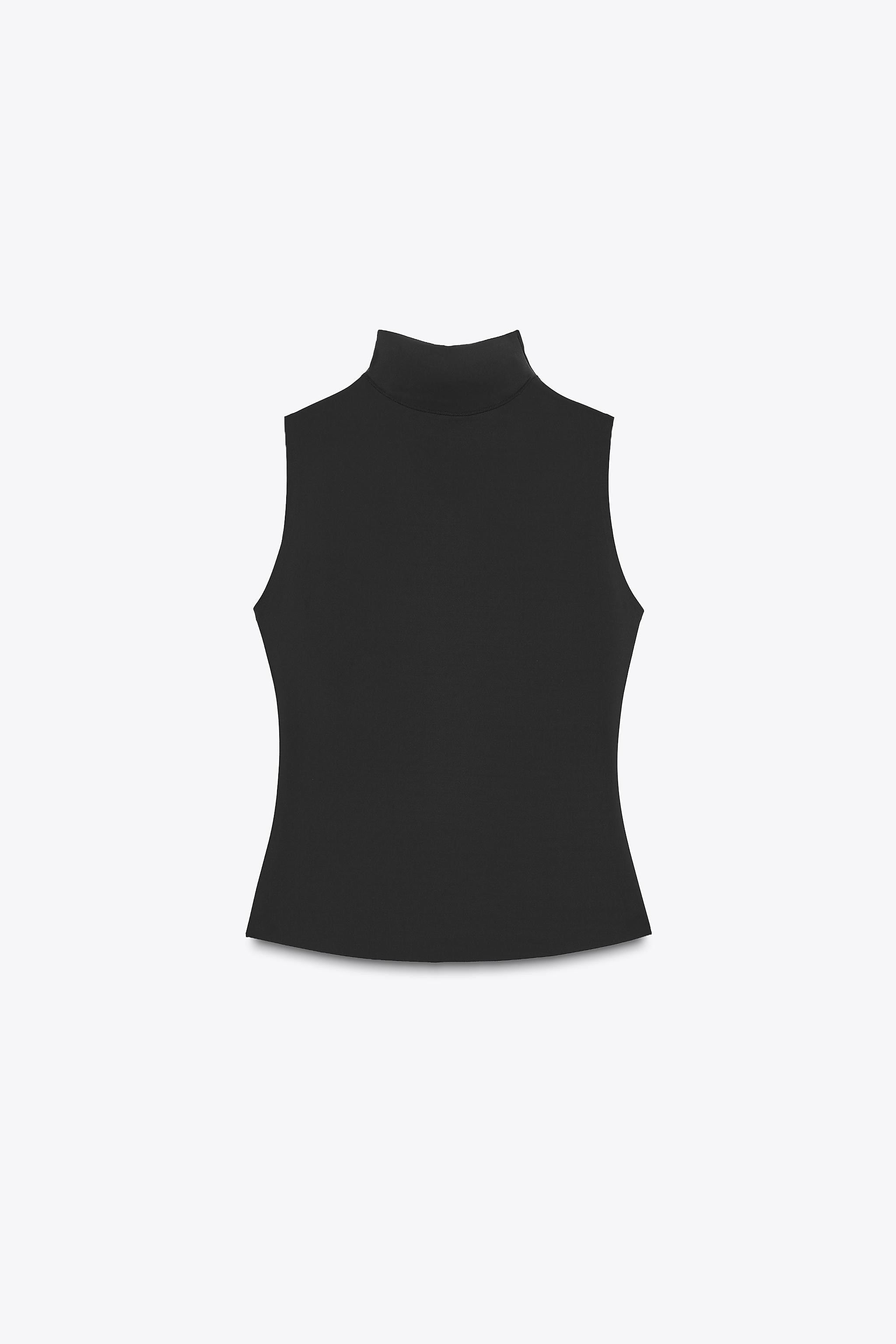 POLIAMIDE MOCK NECK TOP | Zara US