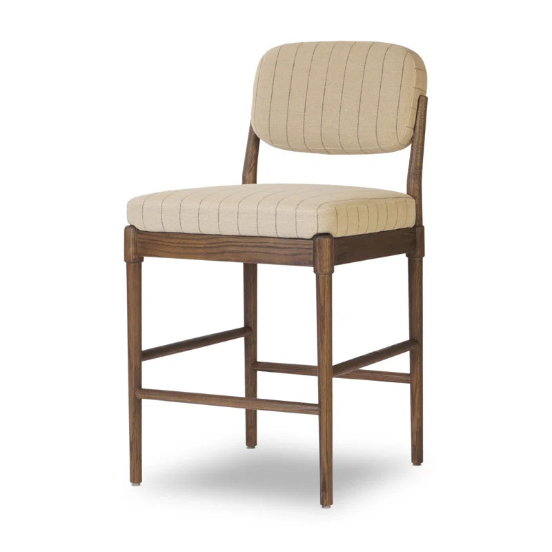 ESTHER Upholstered Counter Stool with Solid Wood Frame | Wayfair North America