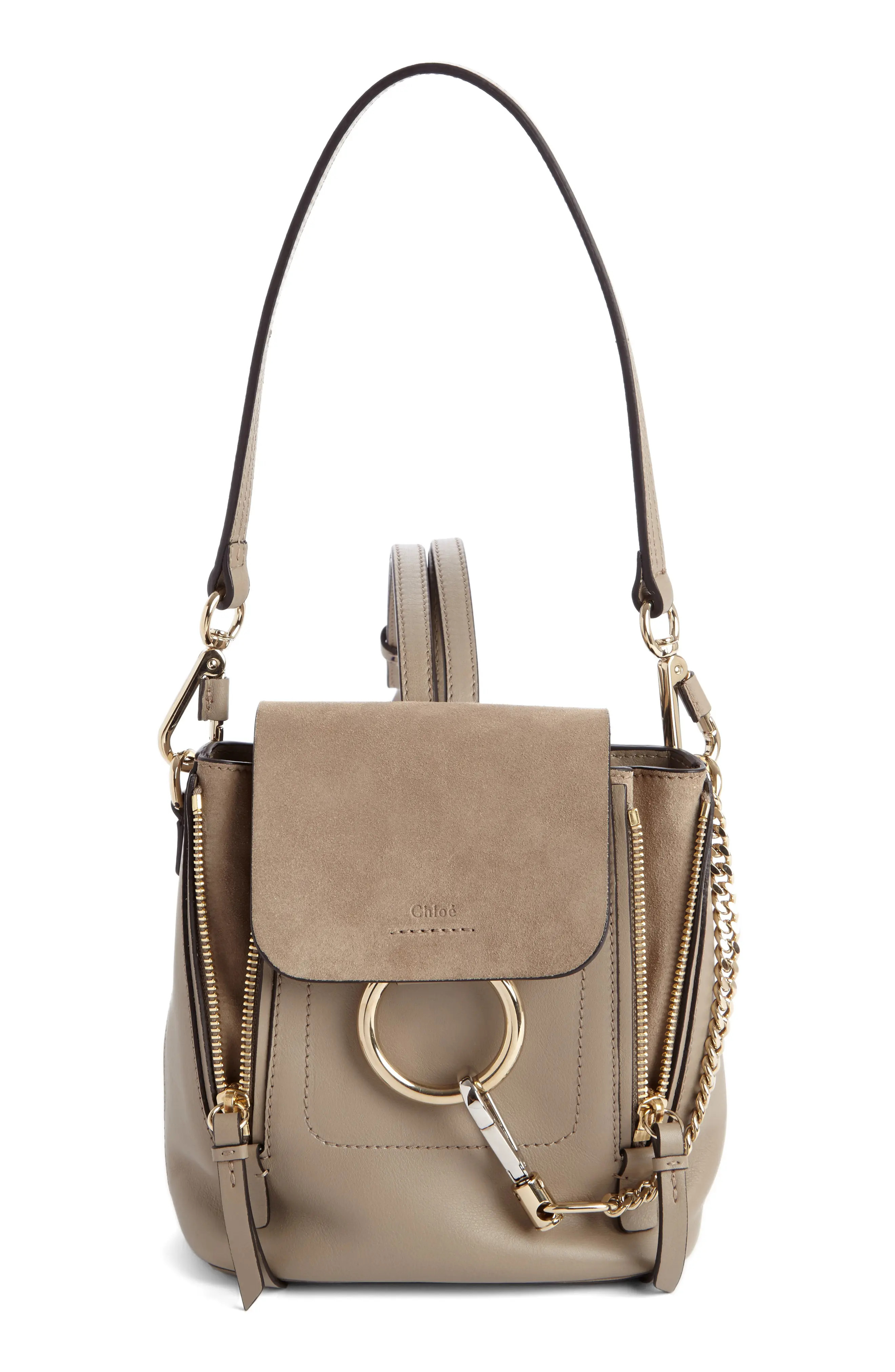 Chloe Mini Faye Leather & Suede Backpack - | Nordstrom