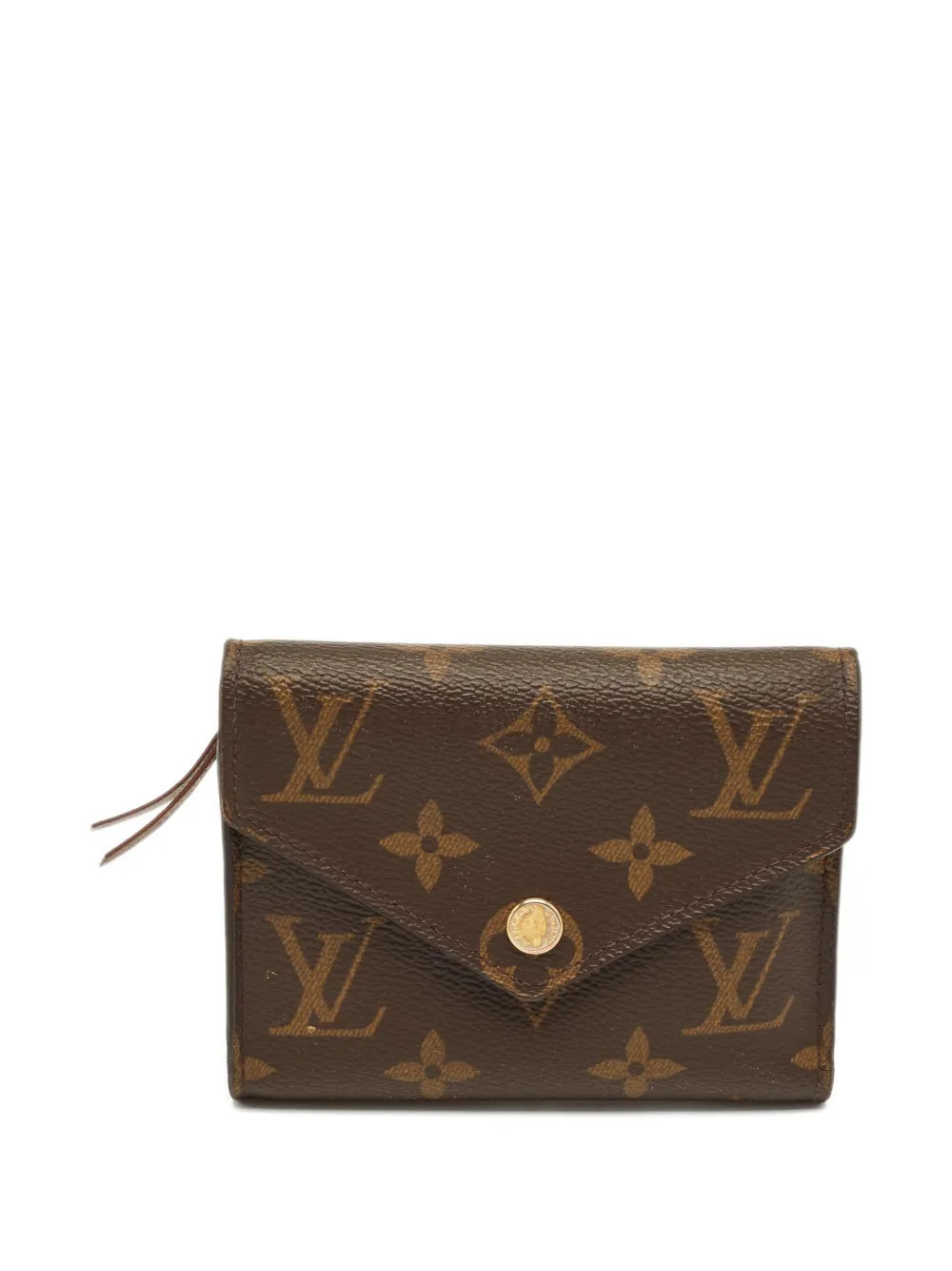 Louis Vuitton Pre-Owned canvas Victorine wallet - Brown | Farfetch Global