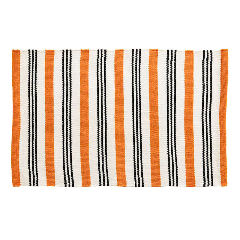 Orange & Black Striped Layering Mat, 24x36 | At Home