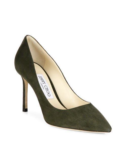 Romy 85 Suede Point Toe Pumps | Saks Fifth Avenue