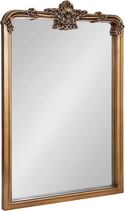 Kate and Laurel Elowyn Traditional Ornate Arched Mirror, 25 x 36, Gold, Vintage Arch Mirror with ... | Amazon (US)