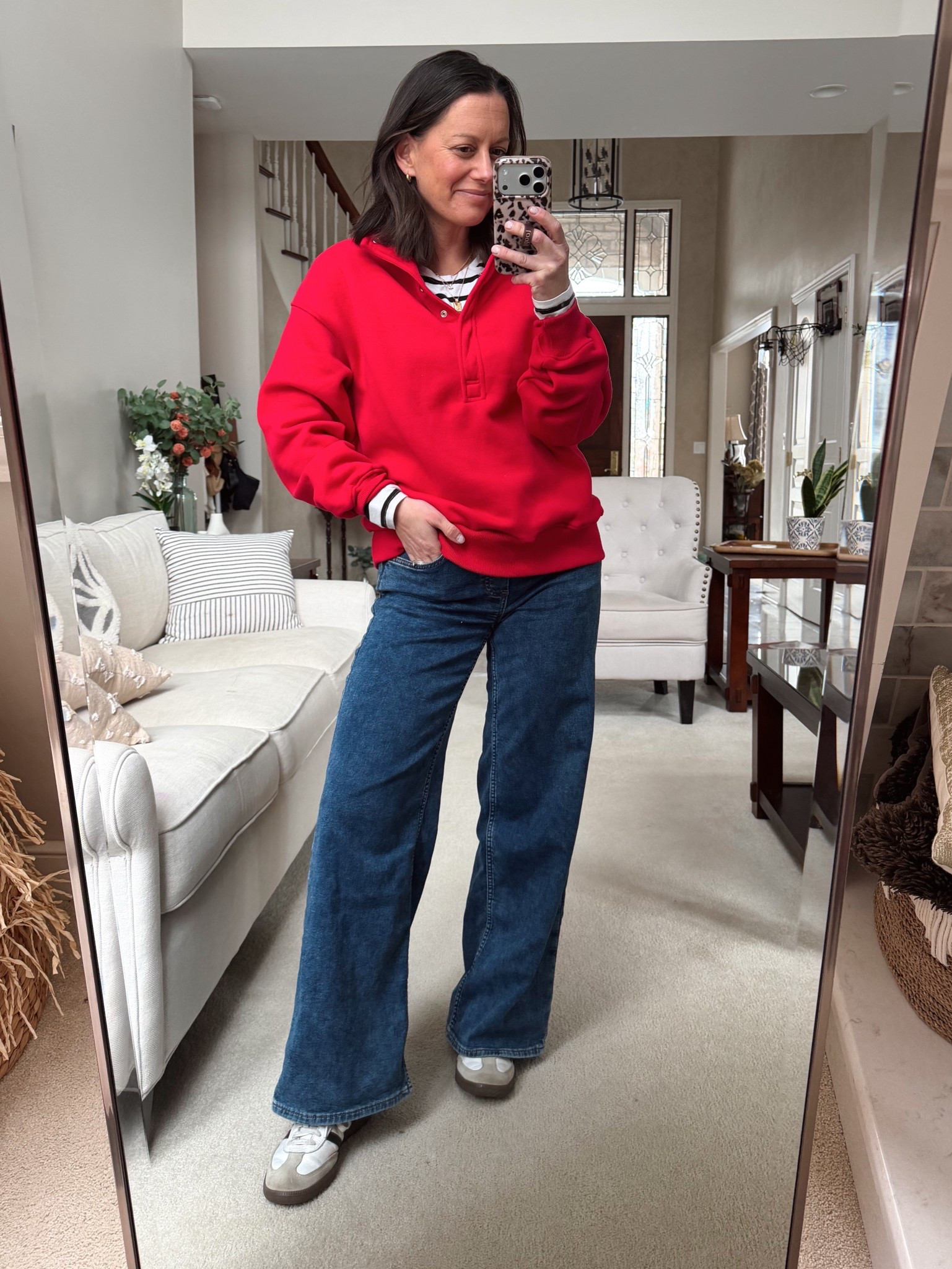Mom outfit of the day! Amazon look for less pullover! Runs true to size - I’m in the small. Jeans run big - I’m wearing an xs



#LTKmomlife #LTKootd #LTKOver40