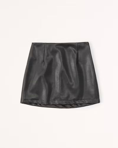 Women's Vegan Leather Mini Skort | Women's | Abercrombie.com | Abercrombie & Fitch (US)