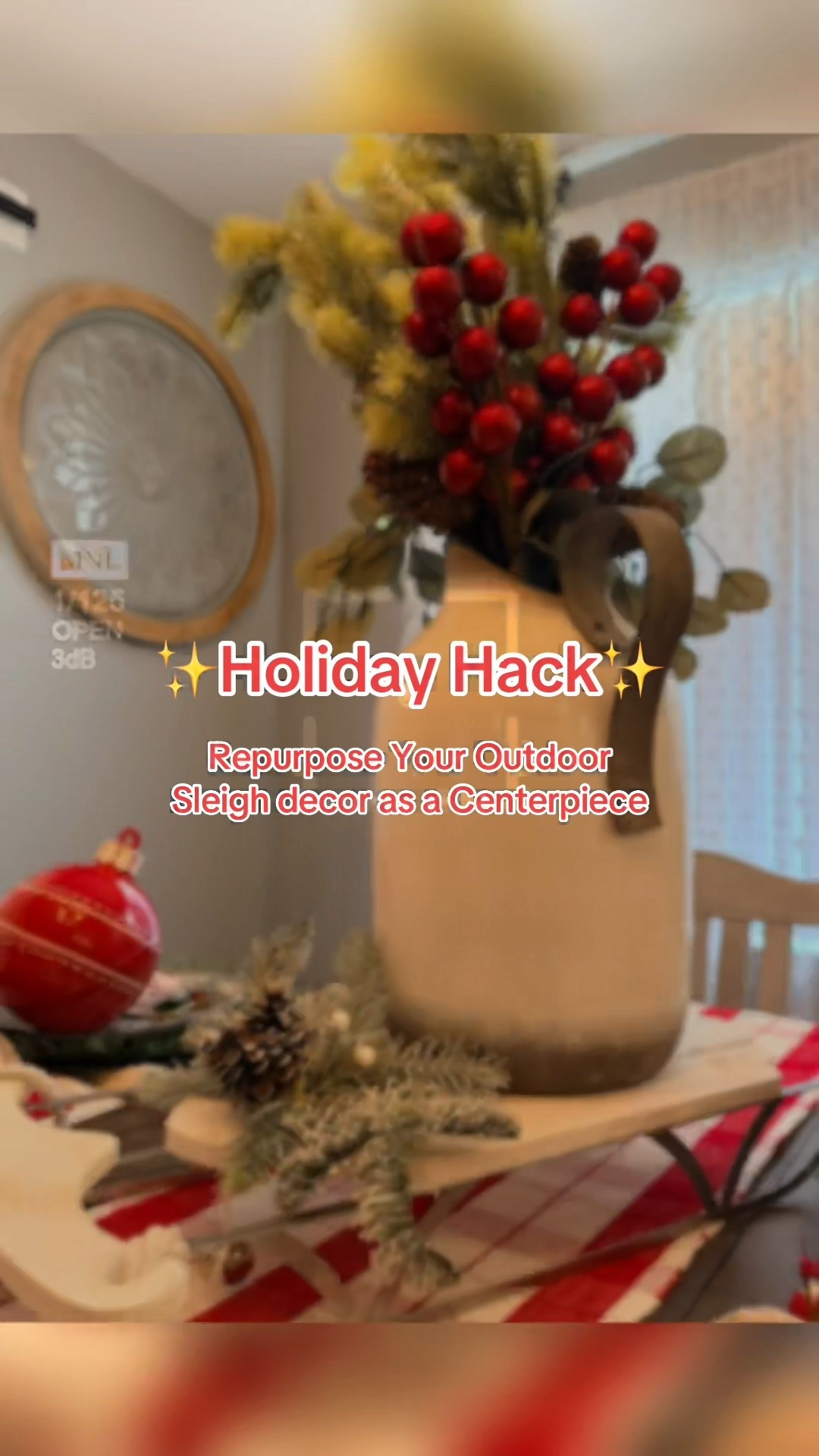 Holiday hack you’ll love 🎅✨
Repurpose your outdoor sleigh decor as a festive table centerpiece! Add faux snow, ornaments, greenery, or candles for that cozy designer look without spending extra. @shop.ltklil

#HolidayDecor #ChristmasCenterpiece #DesignerLookForLess #HolidayHacks #FestiveTable #ChristmasInspo #ltkholidayhack #HolidayStyle #SeasonalDecor

#LTKSeasonal #LTKHome #LTKHoliday