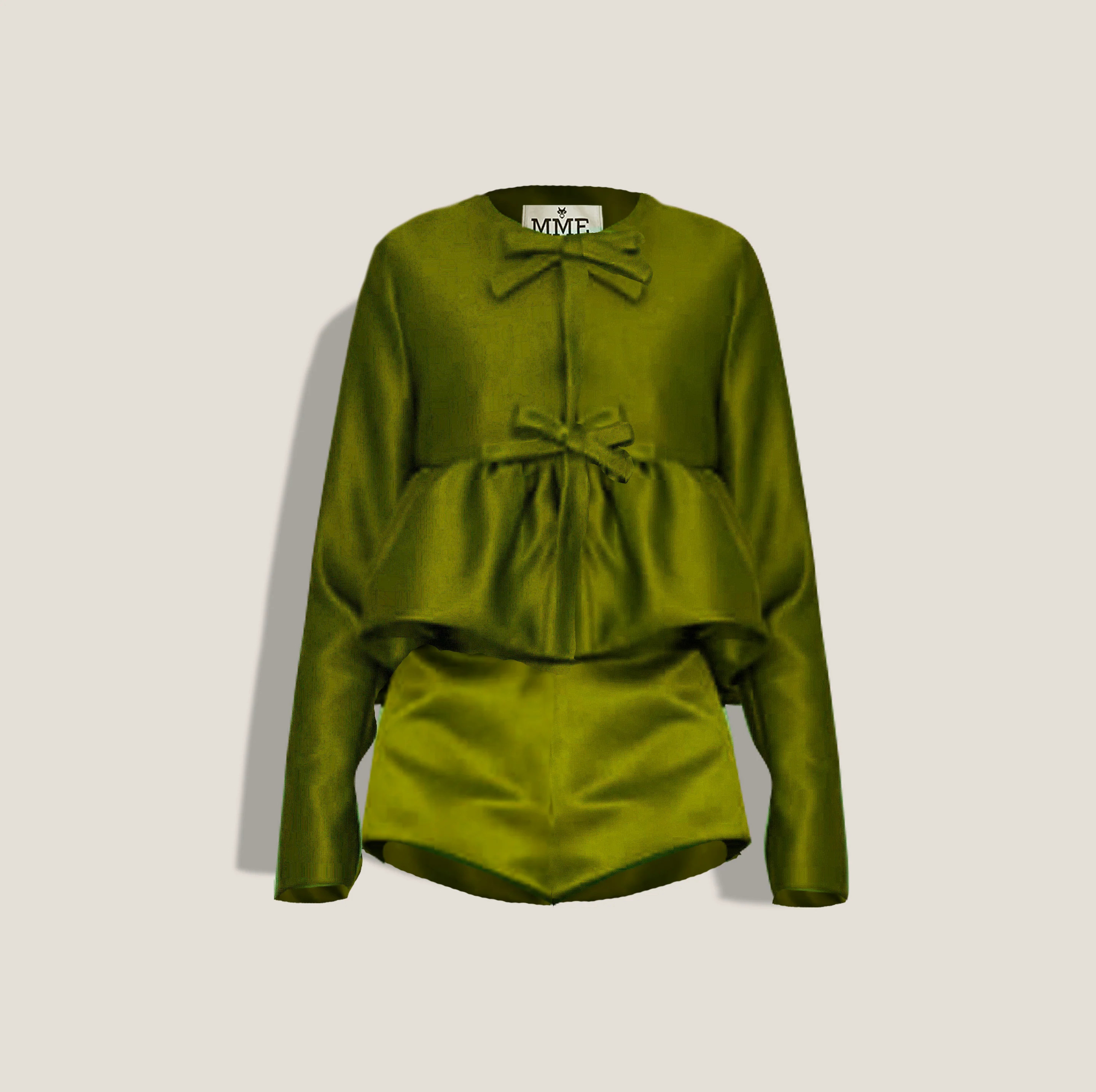MME.MINK ELEANOR SUIT - Moss Satin | MME.MINK
