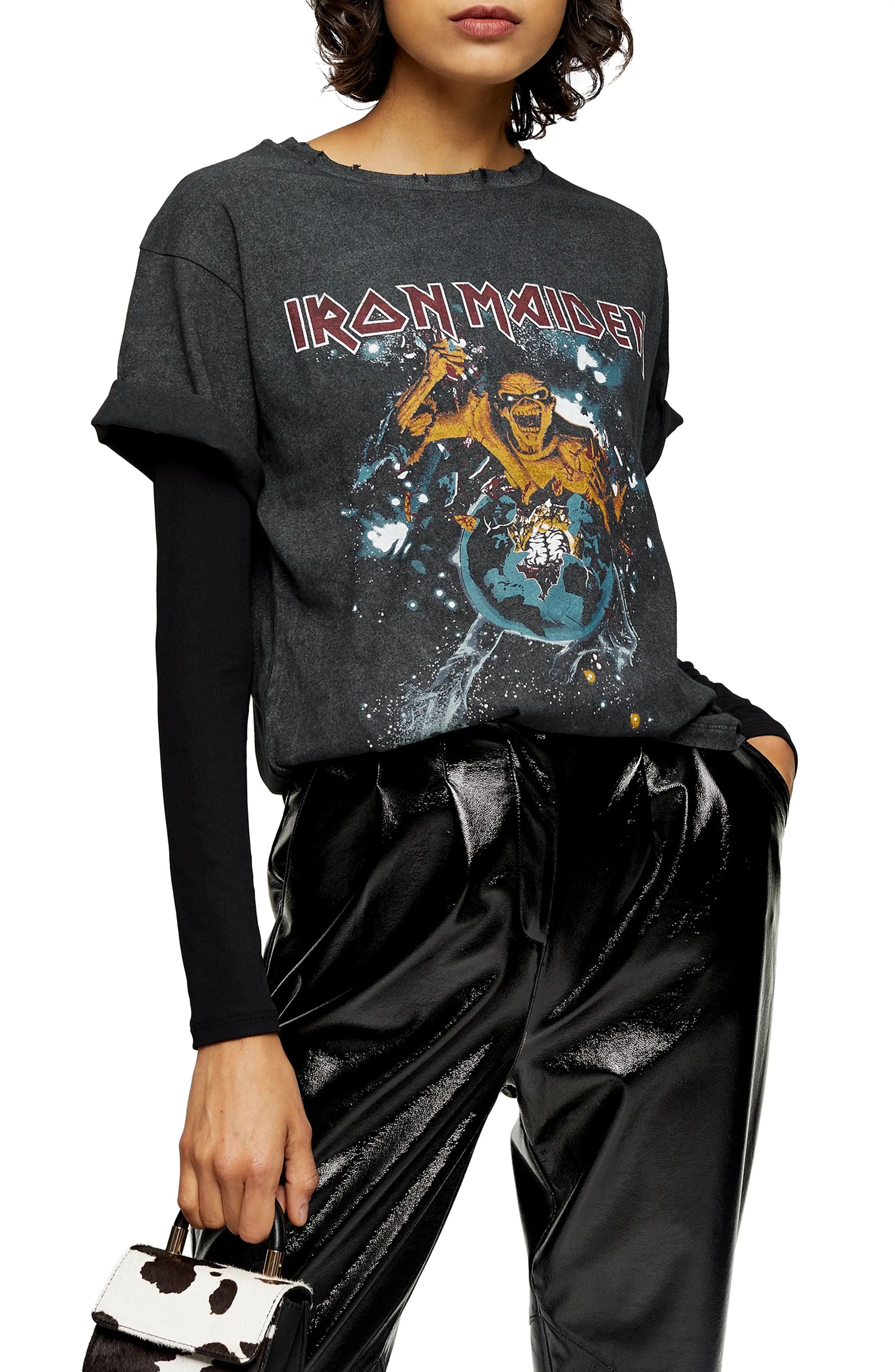 Women's Topshop By And Finally Iron Maiden Tee | Nordstrom