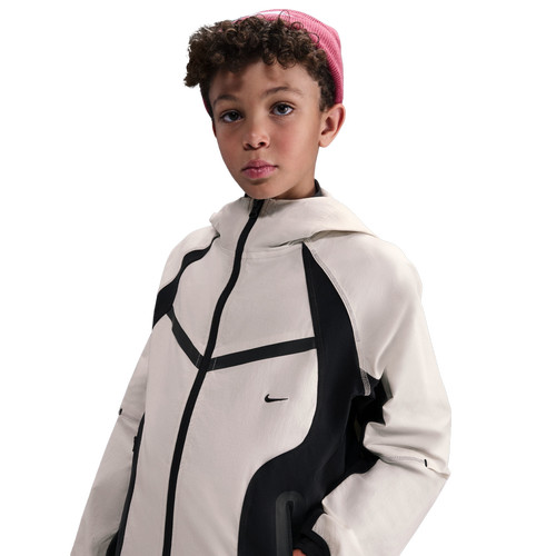 Nike Boys Nike Tech Woven Full-Zip Jacket - Boys' Grade School Light Bone/Black Size M | Foot Locker (US)
