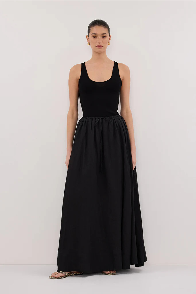 LAYNE BLACK RAMIE MAXI SKIRT | DISSH