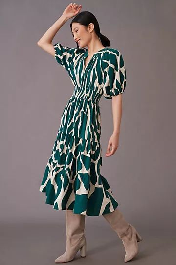 Puff-Sleeved Maxi Dress | Anthropologie (US)