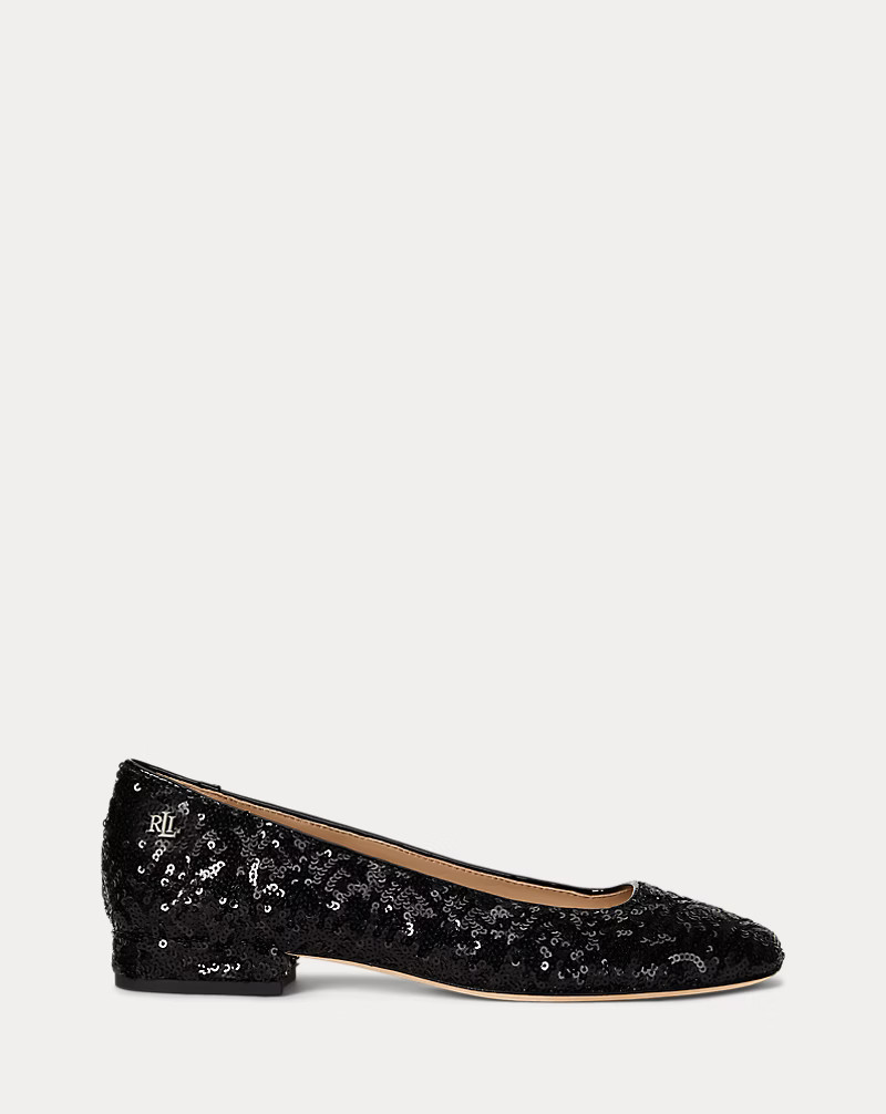 Emellie Sequinned Ballet Flat | Ralph Lauren (UK)