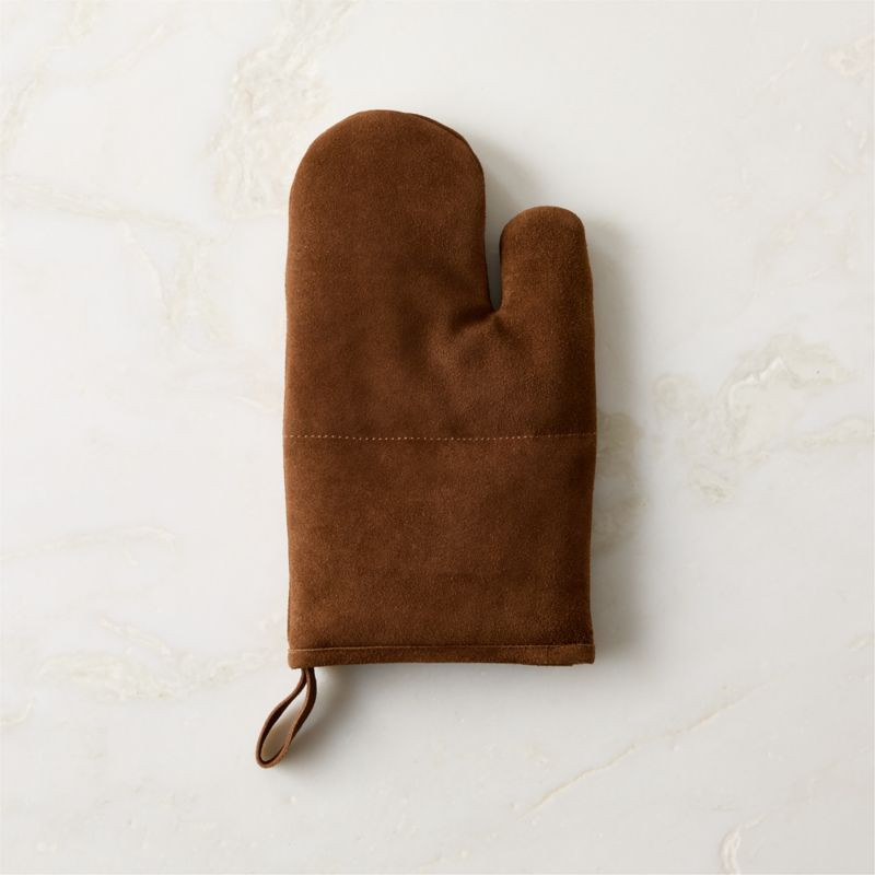 Ambra Brown Suede Oven Mitt + Reviews | CB2 | CB2