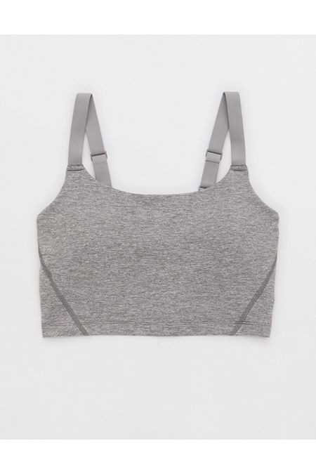 OFFLINE By Aerie The Hugger Longline Sports Bra Women's Heather Gray XXS | Aerie