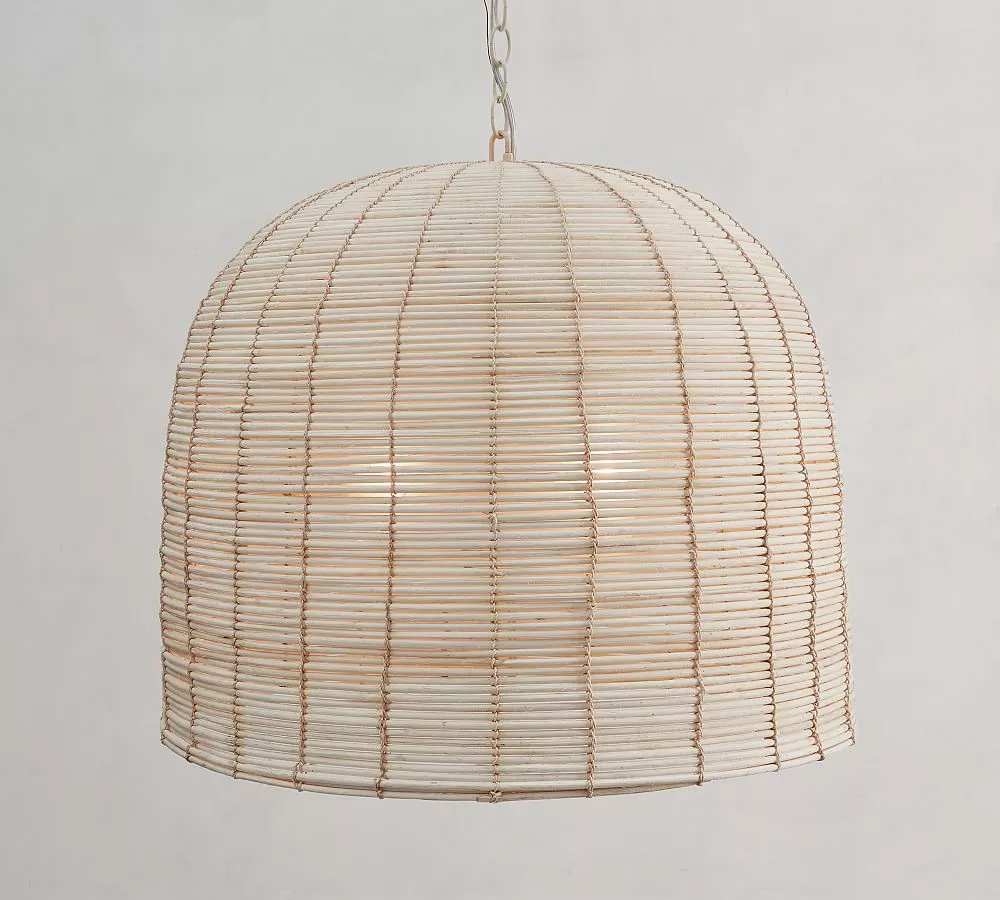 Pottery barn store rattan pendant