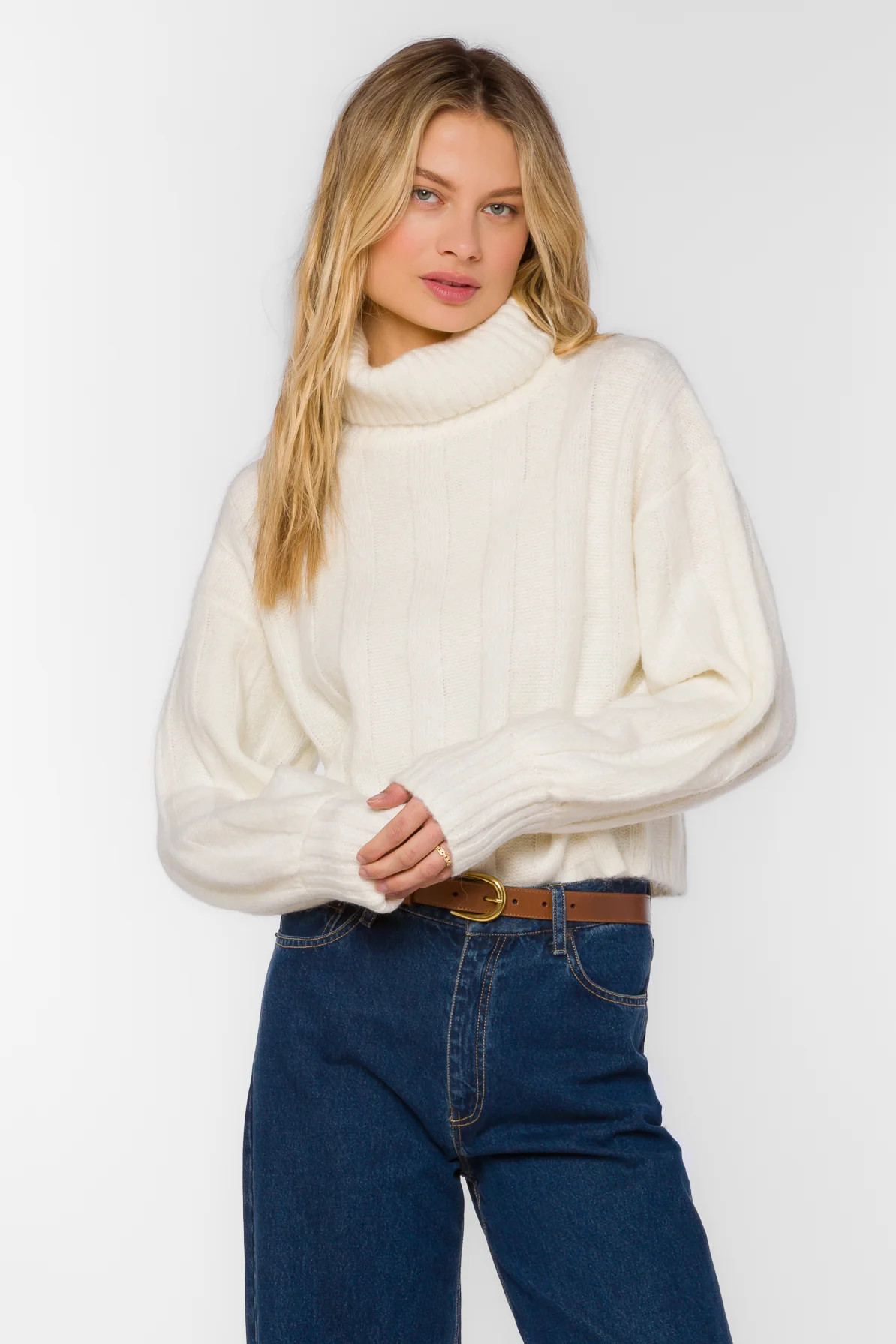 Abrial White Sweater | Velvet Heart Clothing