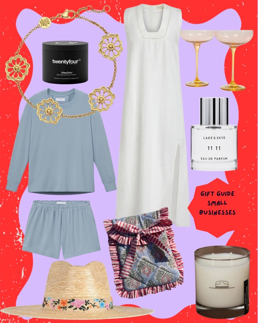 Gift guide. Small business gift guide. Gifts for her. Gifts under $100. Support small business gift guide. Woman owned business. Pajamas. Under $100. Candle. 

#LTKHoliday #LTKFindsUnder100 #LTKGiftGuide