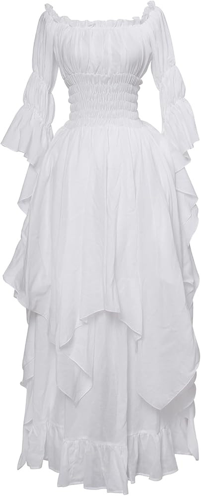 NSPSTT Victorian Dress Renaissance Costume Women Gothic Witch Dress Medieval Wedding Dress | Amazon (US)