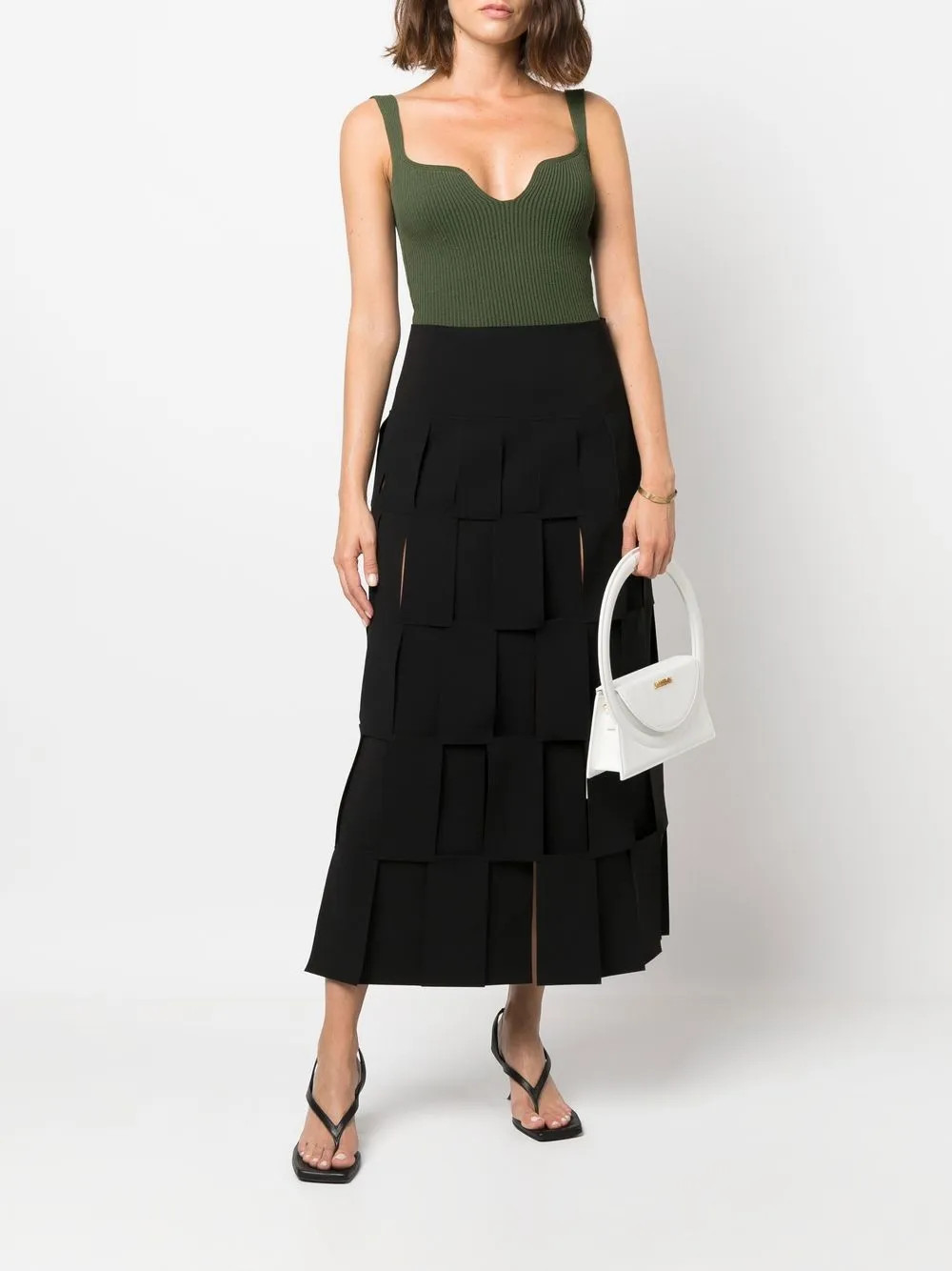 A.W.A.K.E. Mode A-line Midi Skirt - Farfetch | Farfetch Global