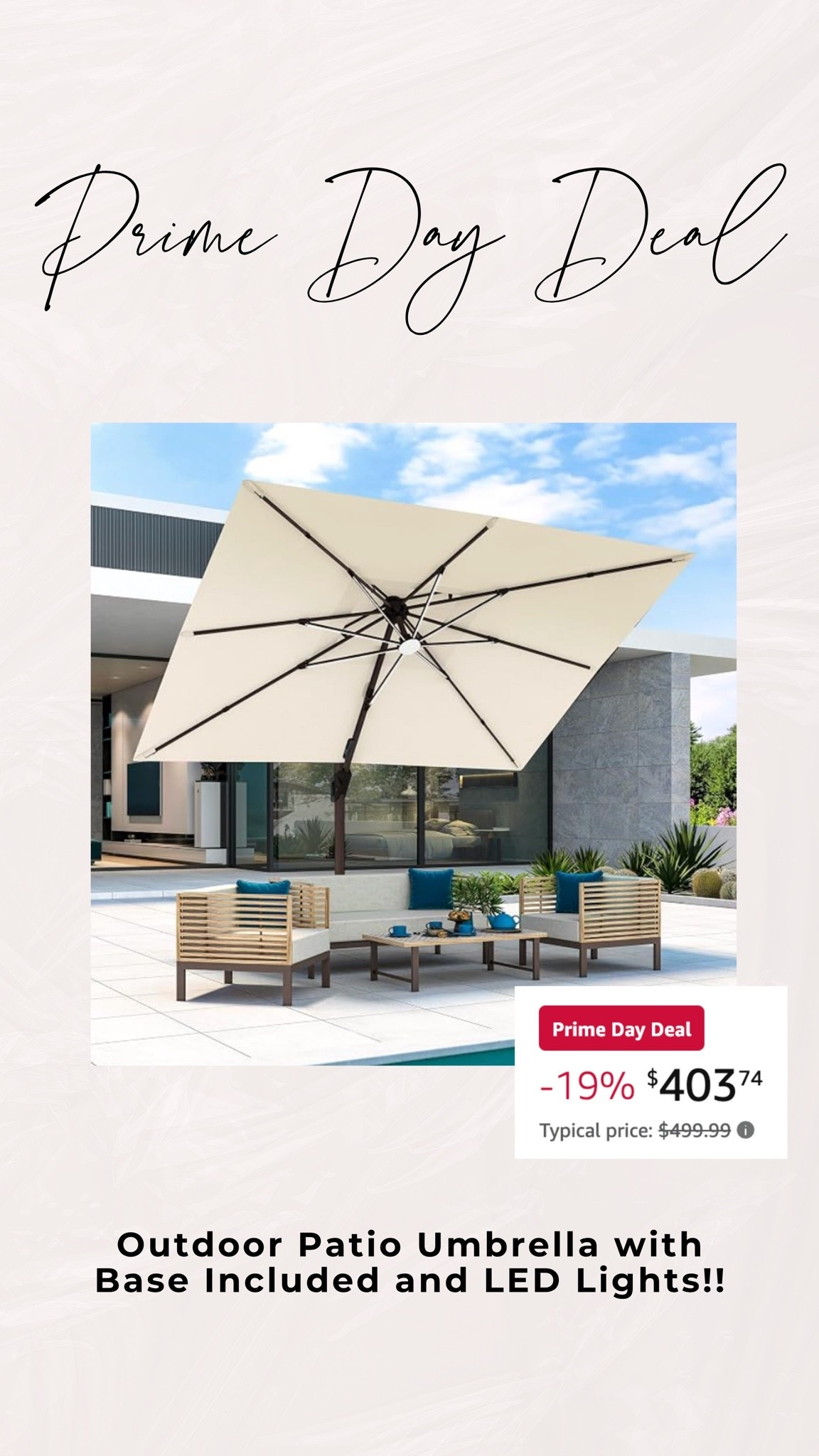 Prime day deal!!
This outdoor patio umbrella is perfect for the summer!

#primeday #amazonprimeday #primedeals #patio #umbrella #patioessentials #outdoor #summer

#LTKHome #LTKSaleAlert