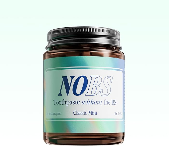 NOBS (No Bad Stuff) Toothpaste Tablets - Nano Hydroxyapatite, Fluoride & Plastic Free, Eco & Trav... | Amazon (US)