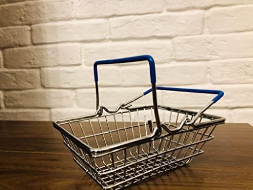 Mini Shopping Basket, Chrome Wire | Amazon (US)