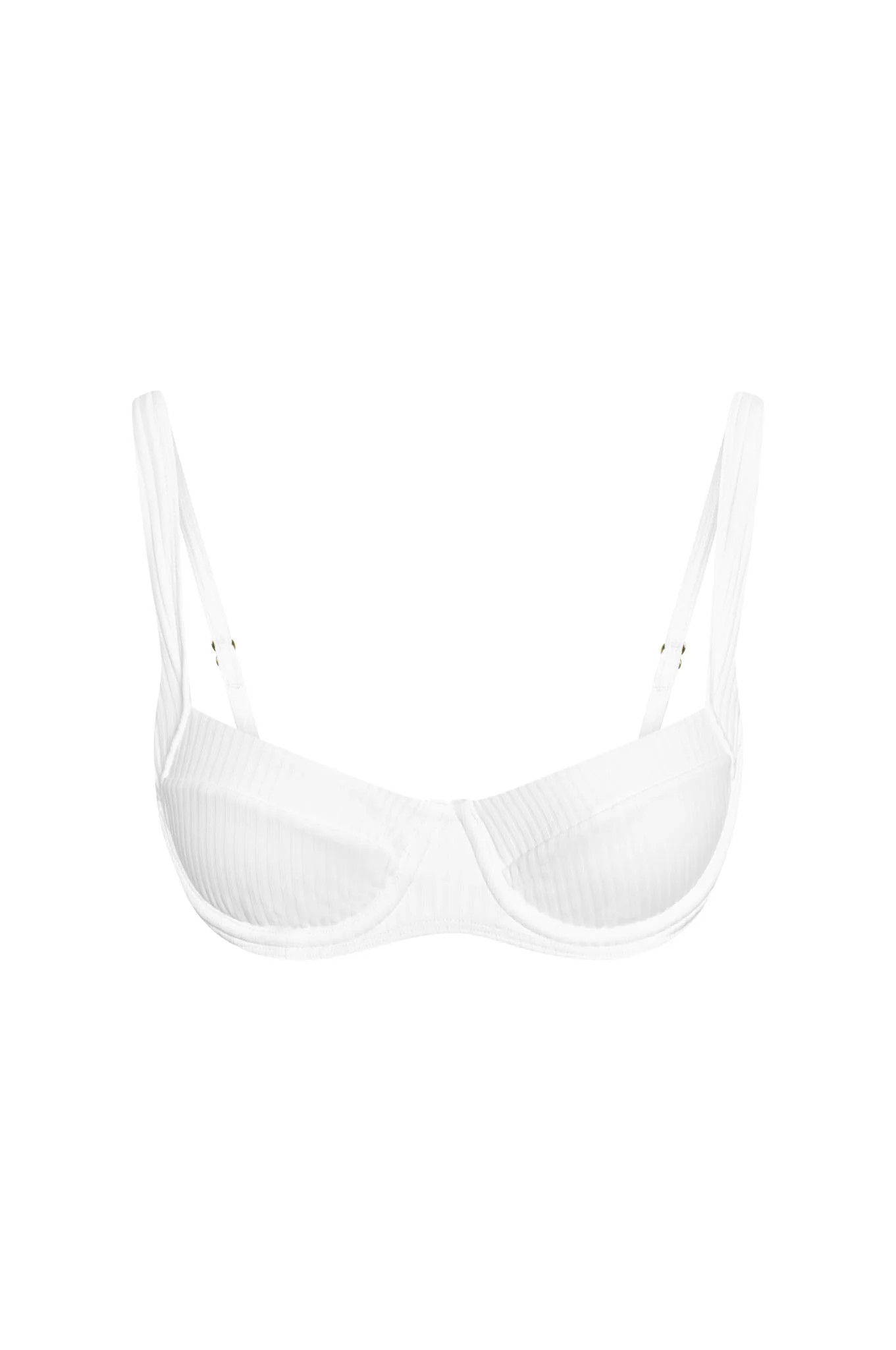 Sorrento Top - White Rib | Monday Swimwear