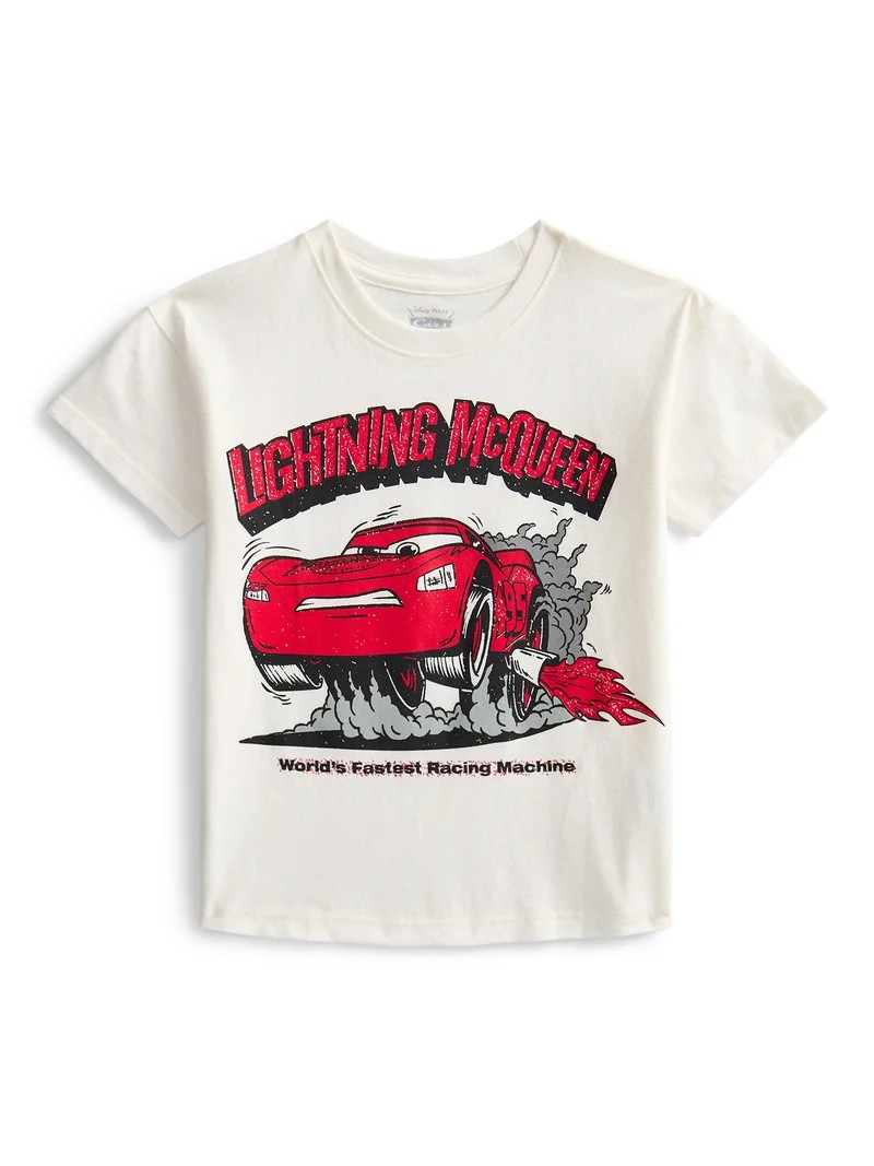 Disney Pixar Cars Toddler Graphic Crewneck Tee with Short Sleeves, Sizes 12M-5T | Walmart (US)