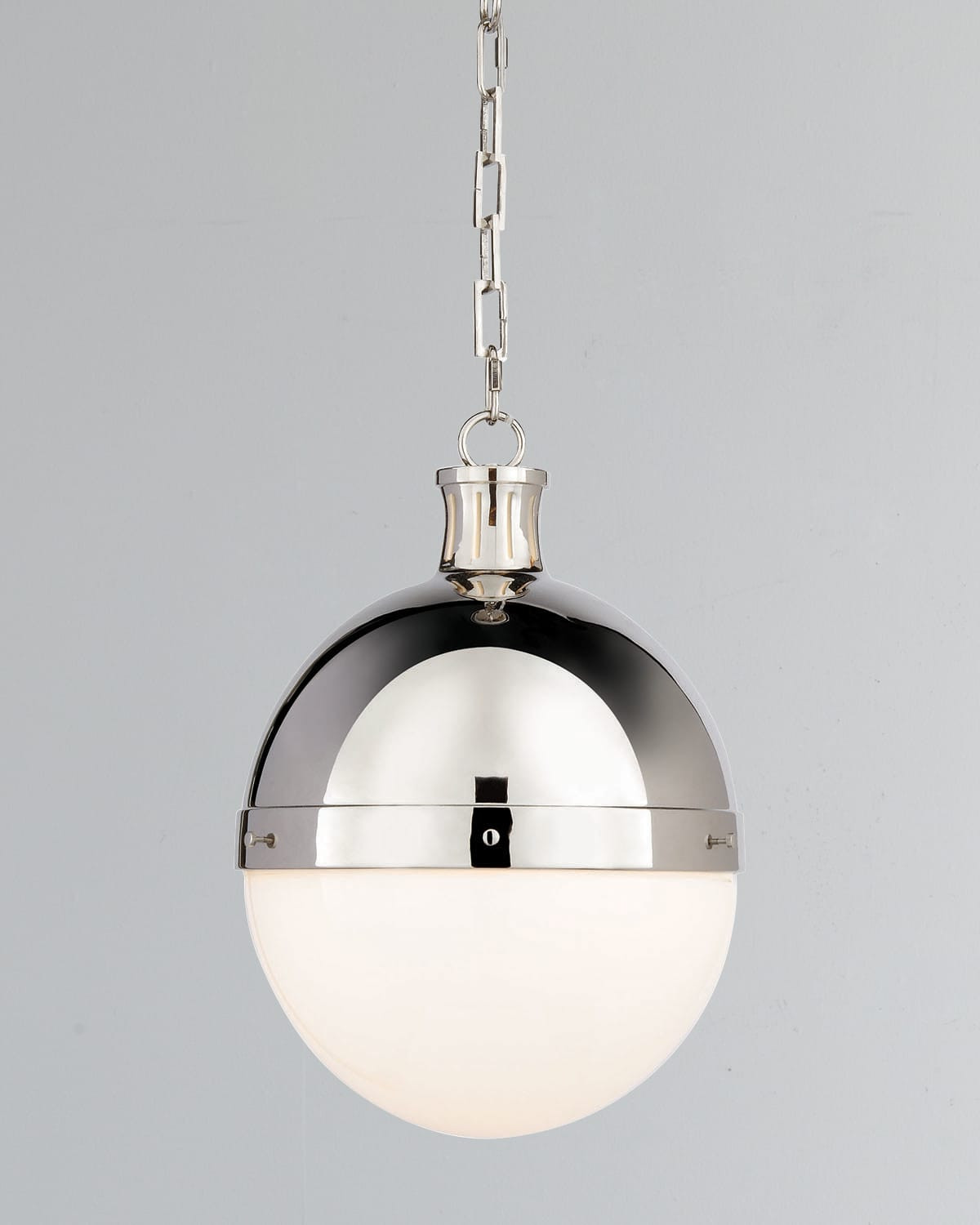 Hicks 2-Light Large Polished-Nickel Pendant | Neiman Marcus