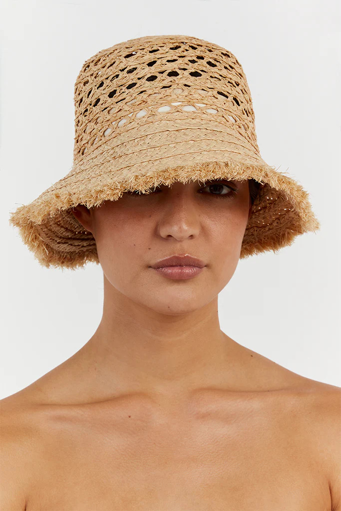 HOLMES NATURAL STRAW BUCKET HAT | DISSH