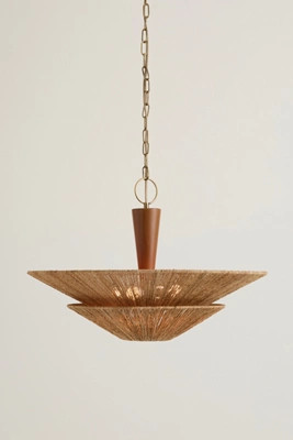 Condesa Woven Jute Pendant Light | Anthropologie (US)