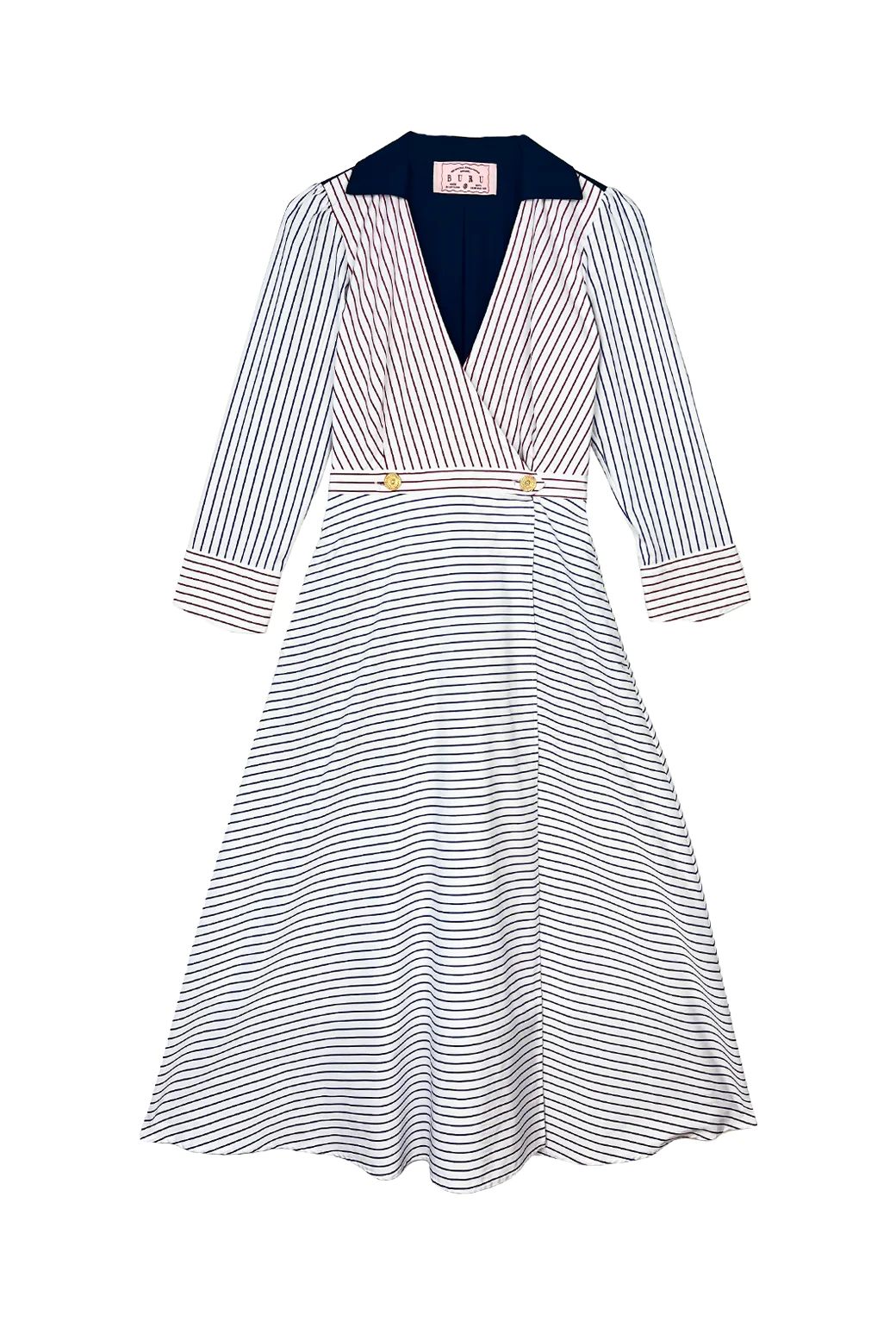 Buru x Jaimie Dewberry Wrap Shirtdress - Contrast Stripe | Shop BURU