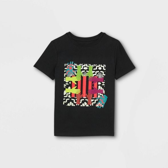 Black History Month Kids' Hands Short Sleeve T-Shirt - Black | Target